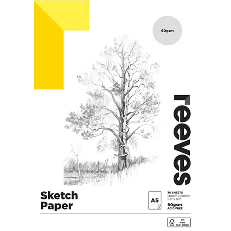 Reeves Sketch Pad 30 feuilles 90gsm (A5)