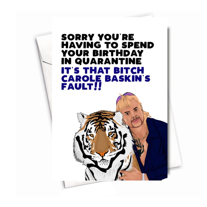 Sentiments sales Tiger King Birthday Card