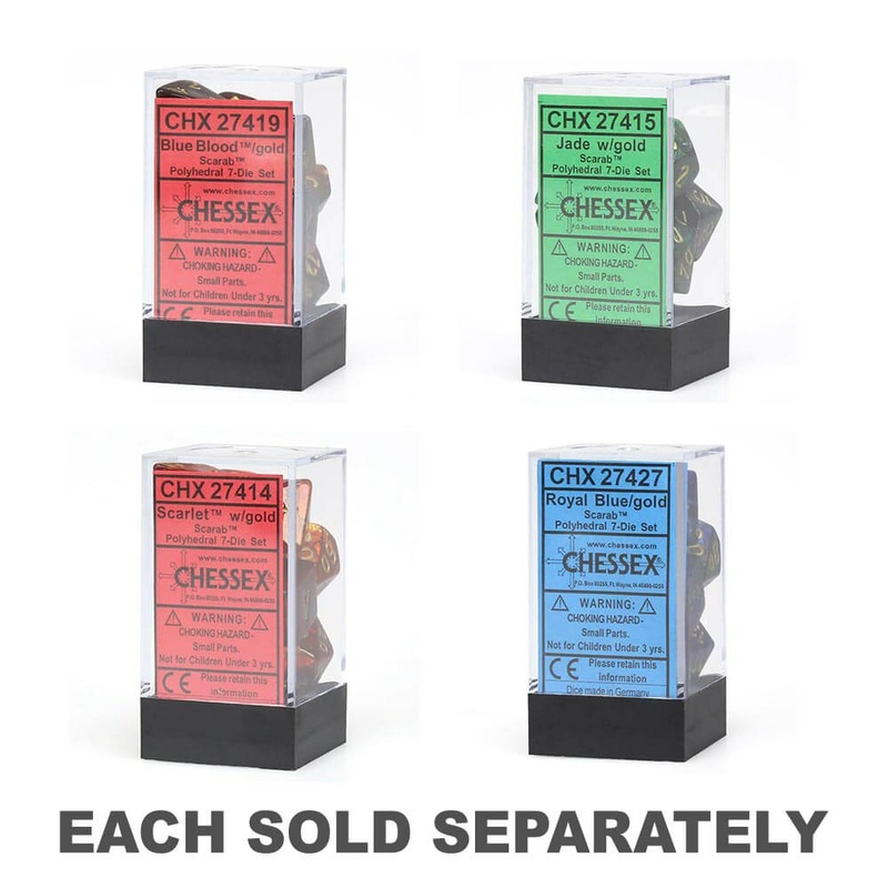 D7 Die Set Dice Scarab Polydrique (7 ds)