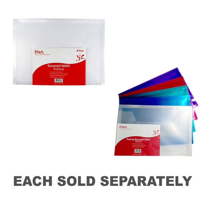 Portefeuille de documents statistiques avec GUsset Foolscap 10pk