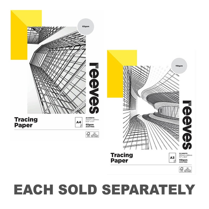 Reeves Traage de papier pad 65gsm (25 feuilles)
