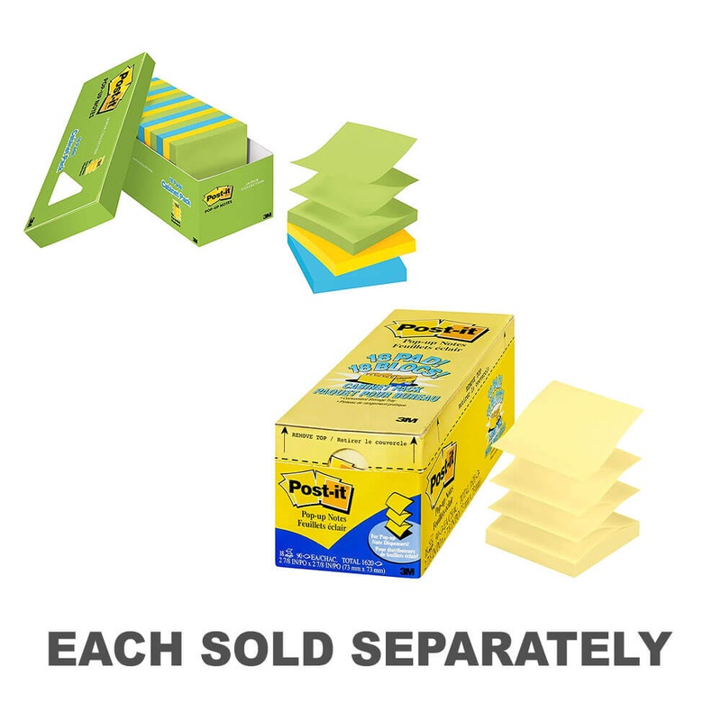 Remarques pop-up du pack d'armoire post-it 76x76 mm (18pk)