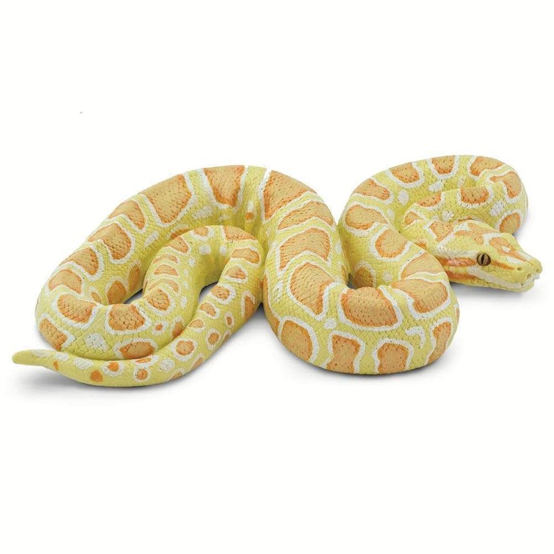 Albino Burmese Python Toy Snake