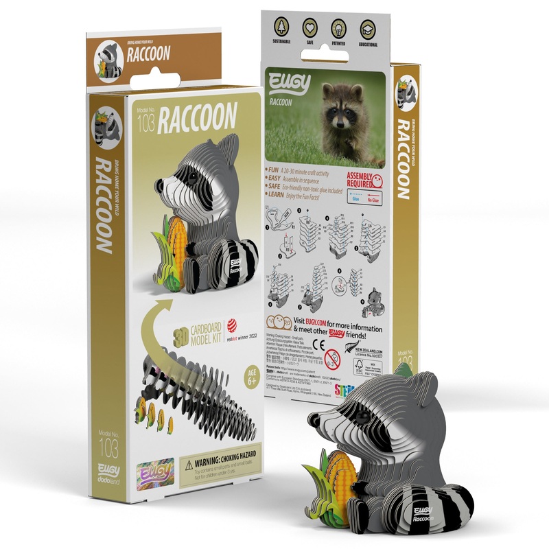 EUGY Raccoon 3D Puzzle