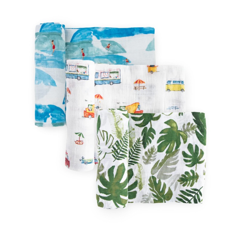 Summer Vibe Set Cotton MuslinSwaddle 3 Pack