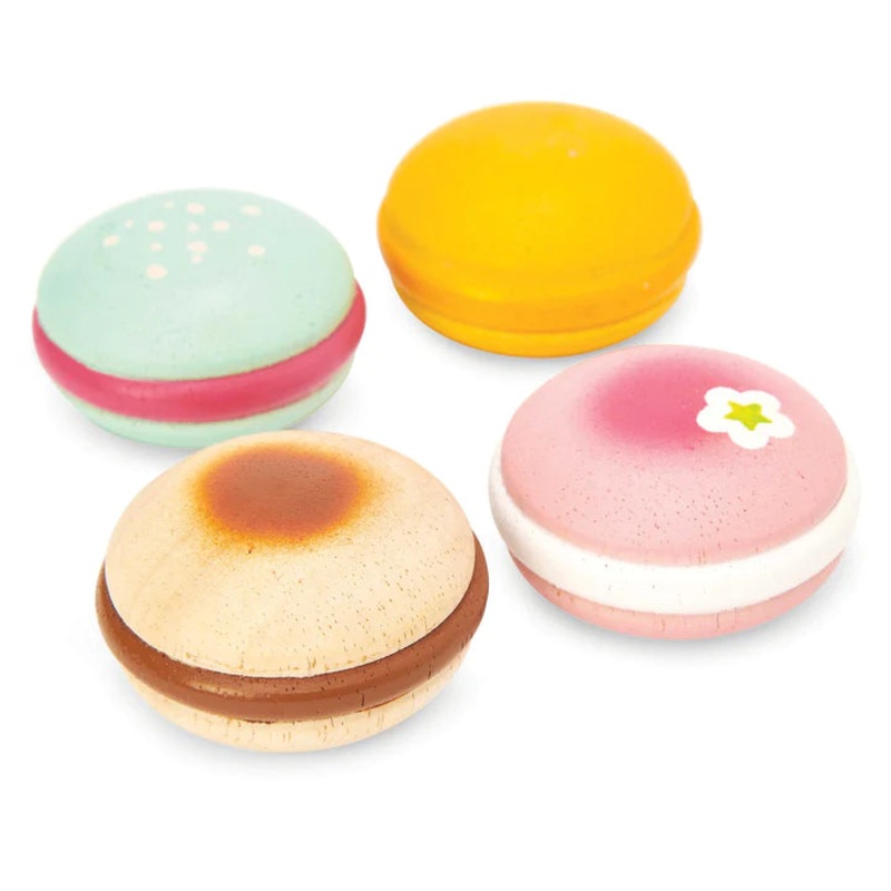 Wooden Macaron Play Food Set - 4 Piece Set