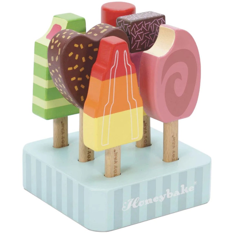 Wooden Ice Lollies Popsiscles - 7 Piece Set