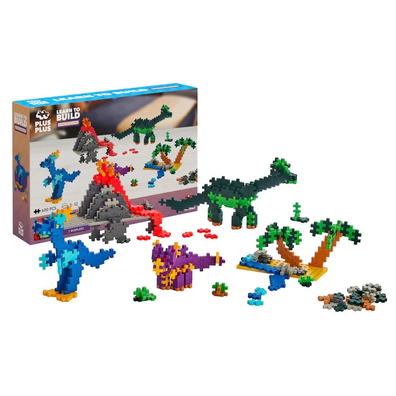 275 pc Plus-Plus Learn To Build - Dinosaurs Set