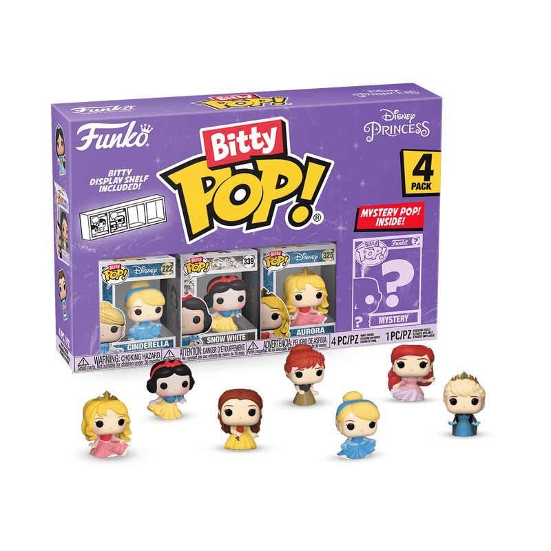 Funko - Disney Princesses Cinderella Bitty Pop! Mini Figure 4-Pack