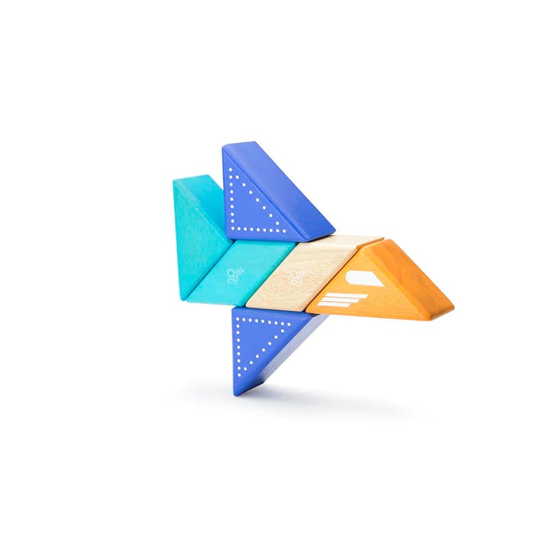 Travel Pals - Magnetic Wooden Block Set | Jet Plane