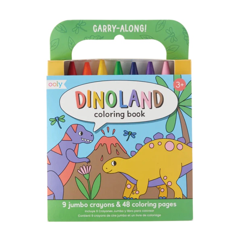 OOLY - Carry Along - Crayon & Coloring Book Kit - Dinoland