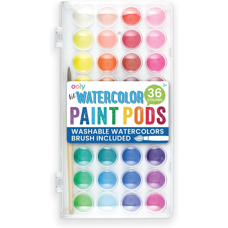OOLY - Lil' Paint Pods Watercolor Paint - 37 Piece Set
