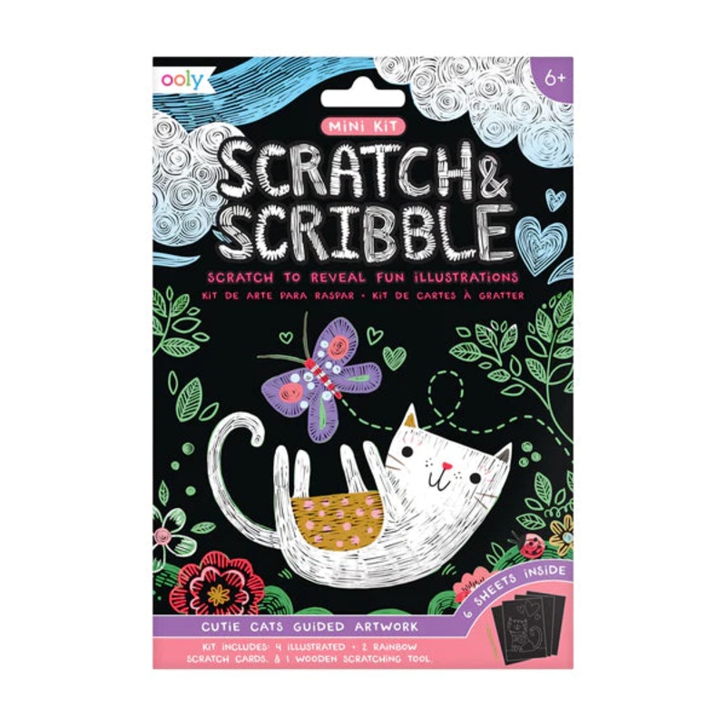 OOLY - Mini Scratch & Scribble Art Kit - Cutie Cats