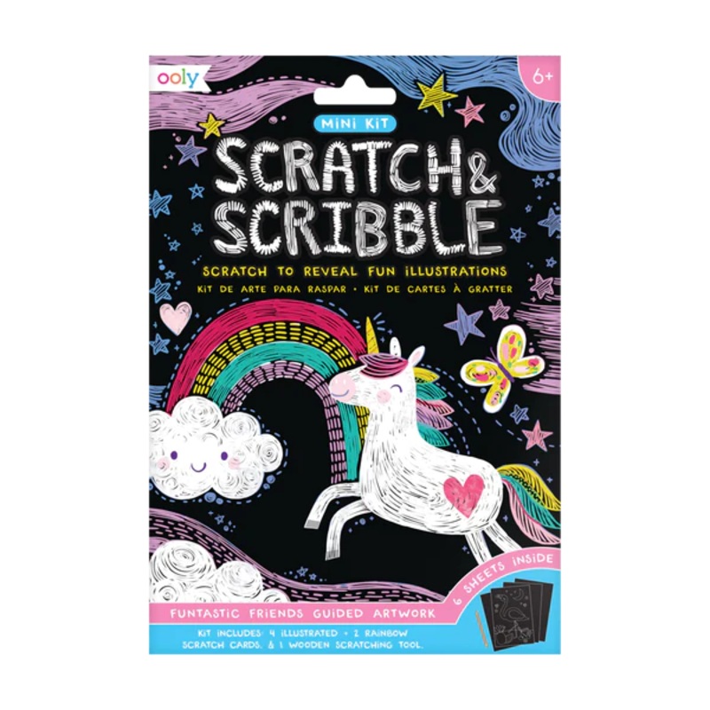 OOLY - Mini Scratch & Scribble Art Kit - Funtastic Friends
