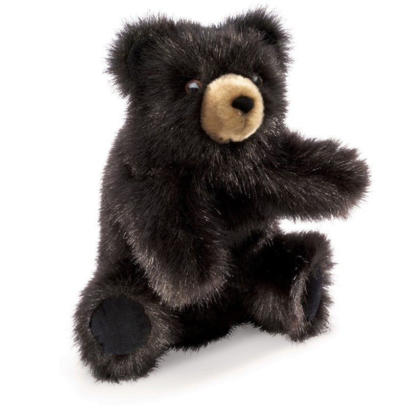 Baby Black Bear Stuffed Animal Hand Puppet
