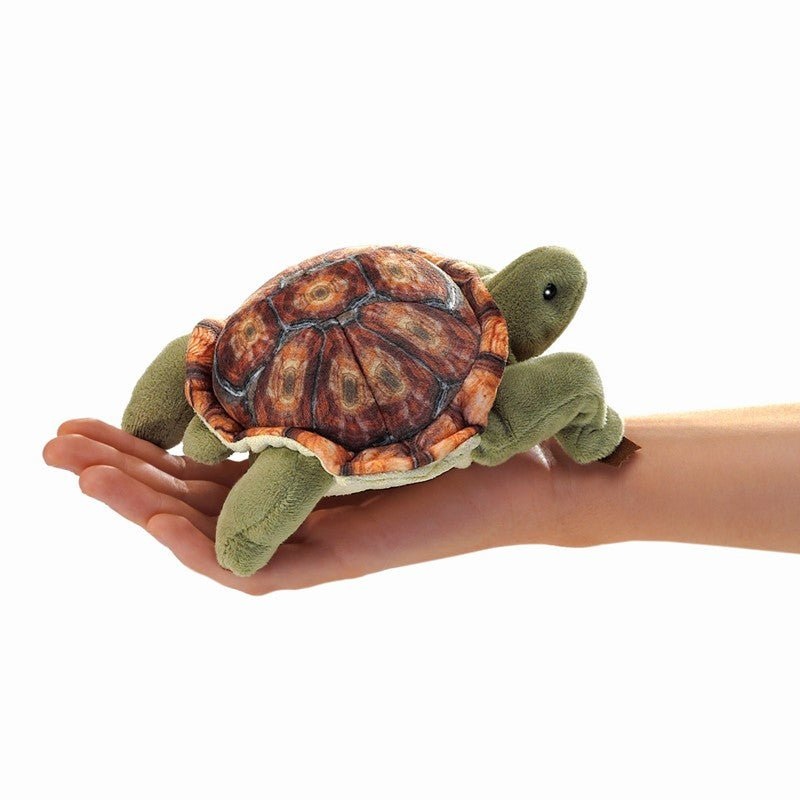 Mini Tortoise Stuffed Animal Finger Puppet