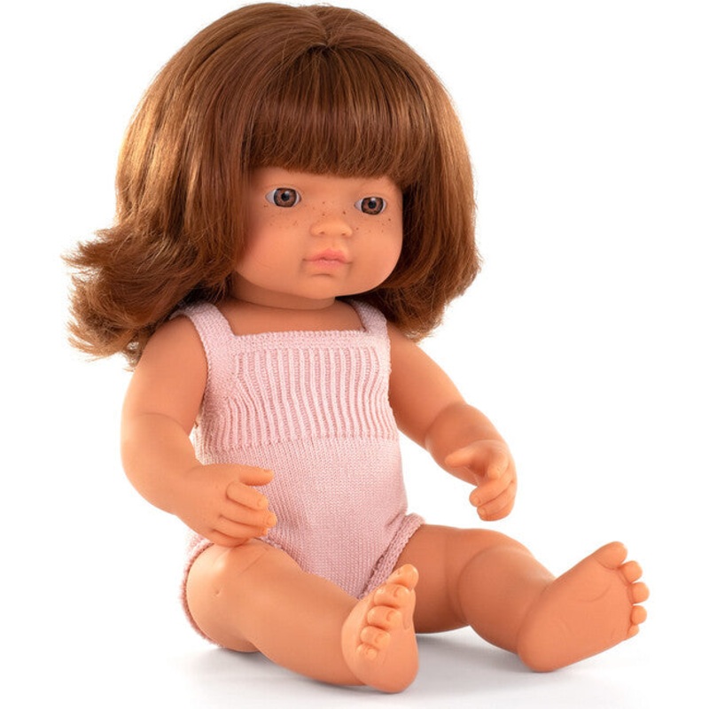 Miniland - 15" Baby Doll - Caucasian Redhead Girl