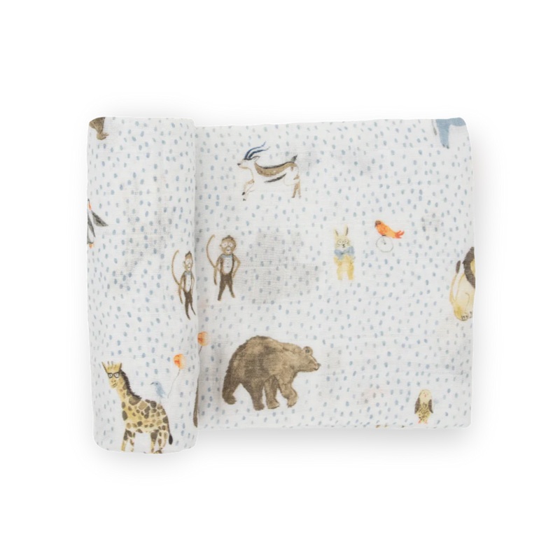 Party Animals Cotton Muslin Swaddle Single