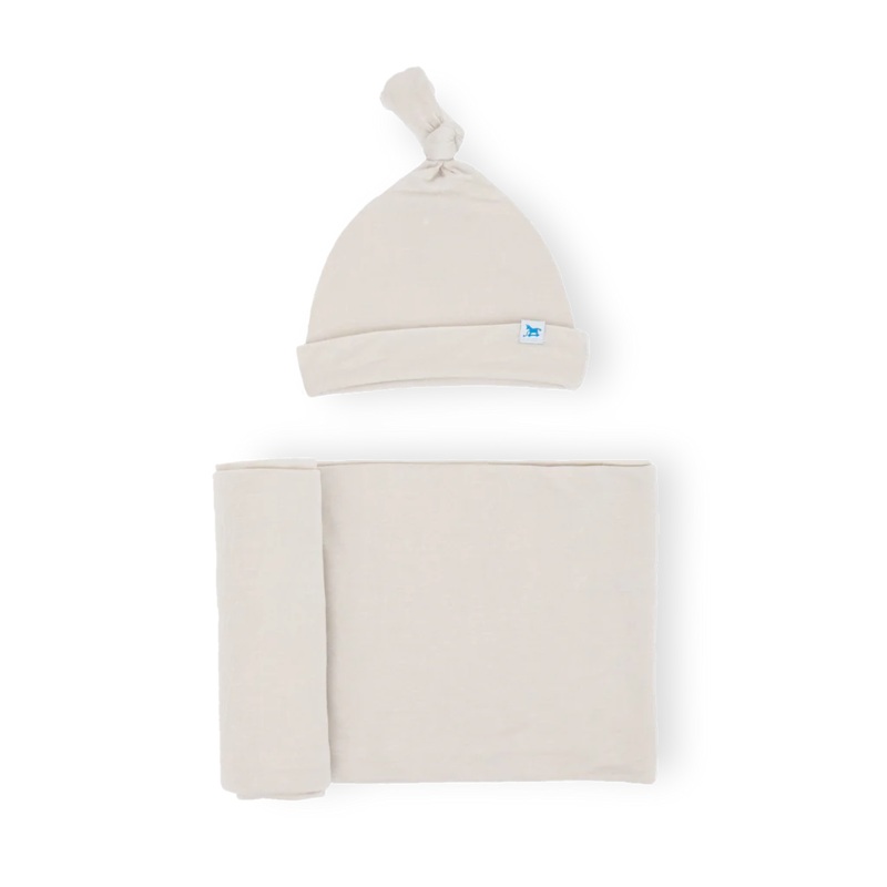Pebble Stretch Knit Hat & Swaddle Set