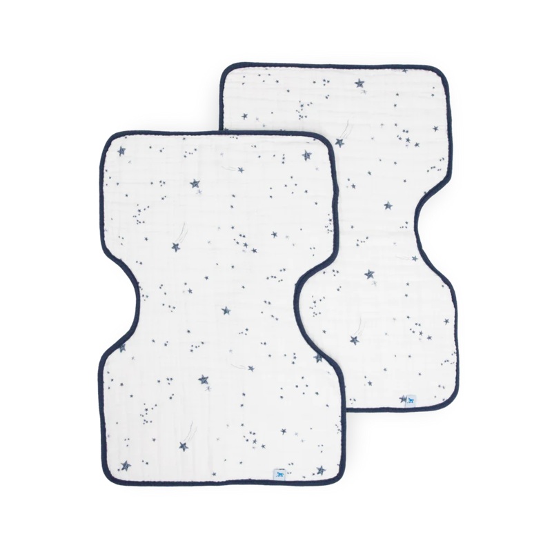 Shooting Stars Cotton Muslin BurpCloth 2 Pack