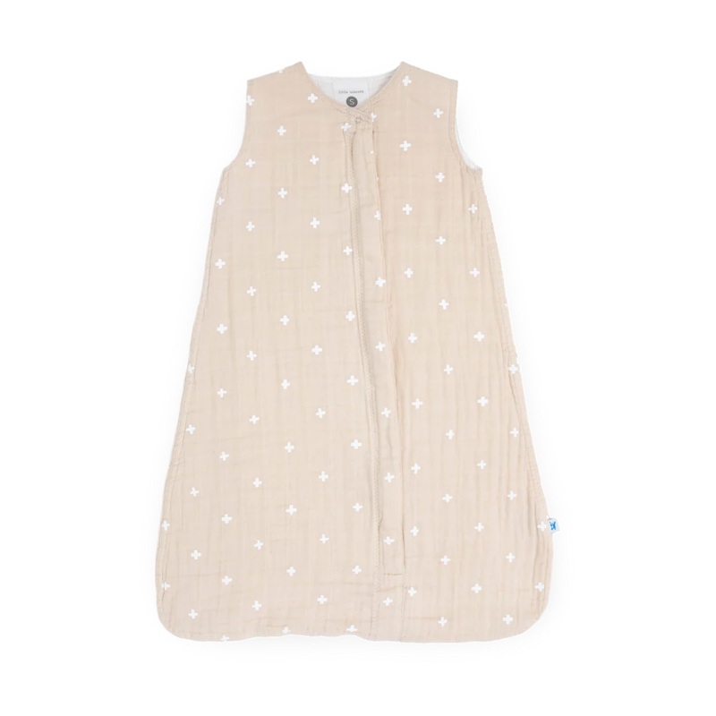 Taupe Cross Cotton Muslin SleepBag Small
