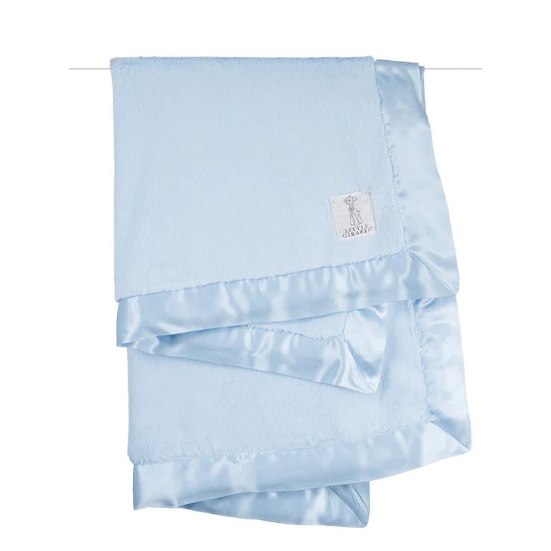 Little Giraffe - Luxe - Baby Blanket - Blue