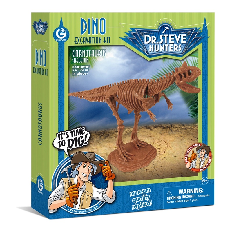 Dr. Steve Hunters GEOWorld Dino Dig Carnotaurus Excavation Kit - 14 pieces
