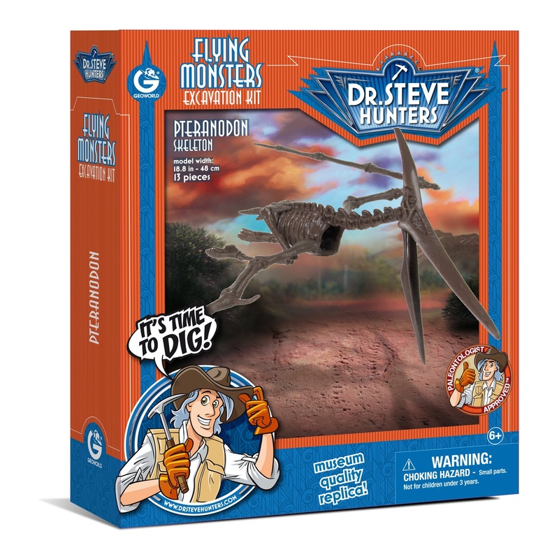 Dr. Steve Hunters GEOWorld Flying Monsters Dig Pteranodon Excavation Kit - 13 pieces