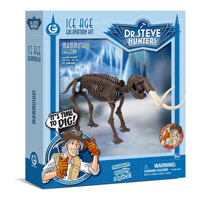 Dr. Steve Hunters GEOWorld Ice Age Dig Woolly Mammoth Mammthus Excavation Kit - 12 pieces