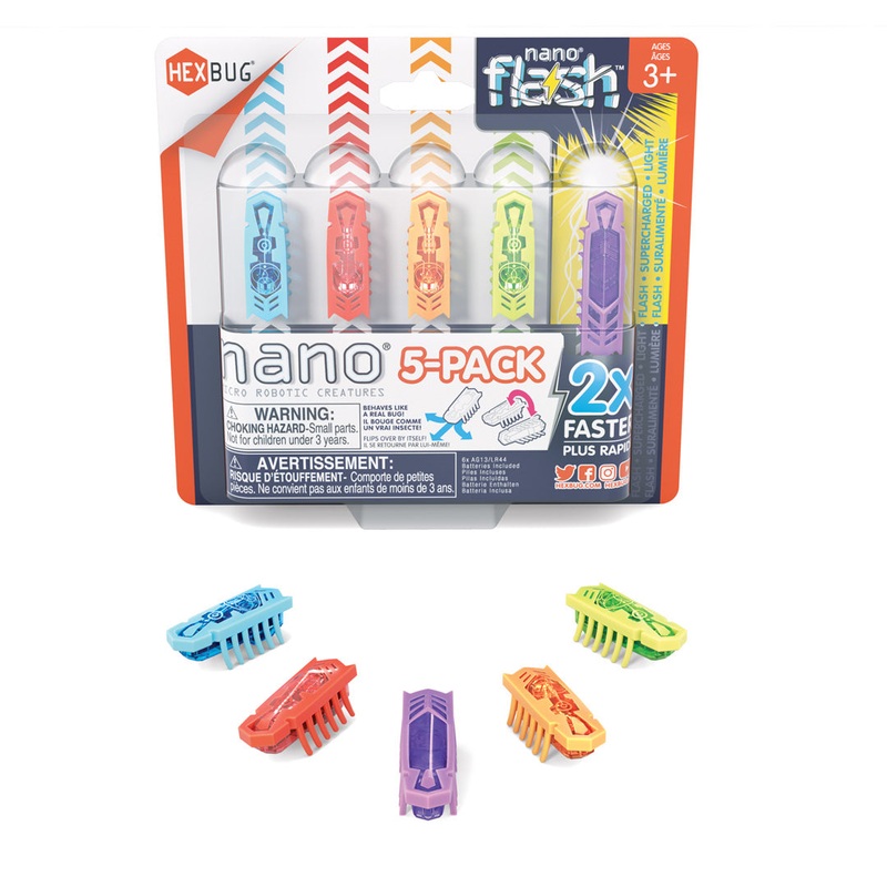 HEXBUG - Nano 5 PACK - 4 Nanos Plus Bonus Flash Nano