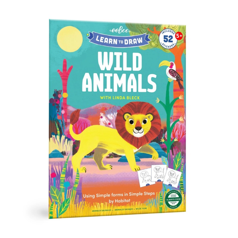 NEW: Learn to Draw Wild Animals w/stickers
