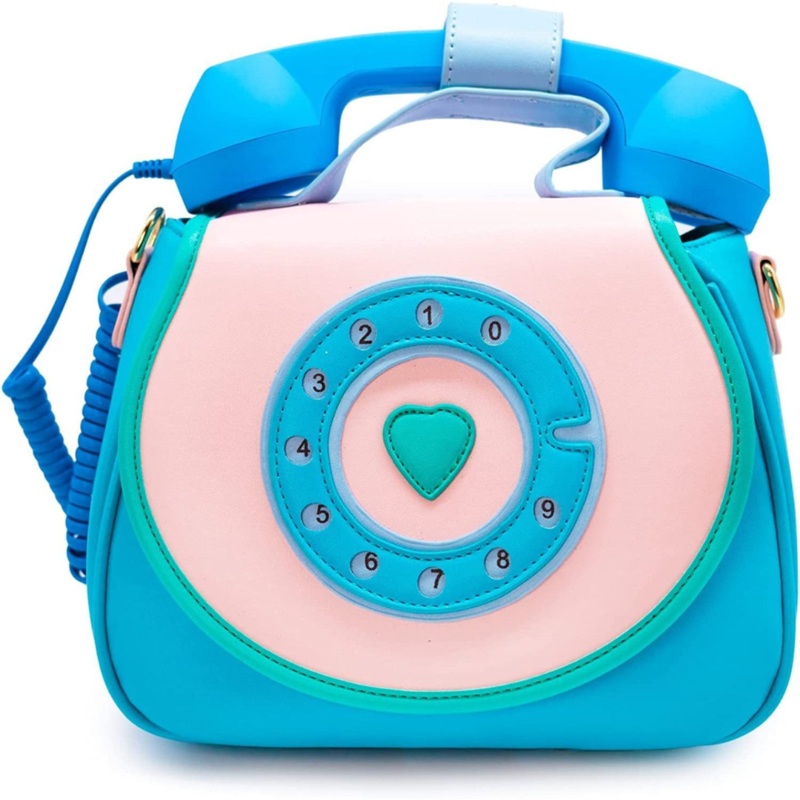 Ring Ring Phone ConvertibleHandbag-Mermazing Bl