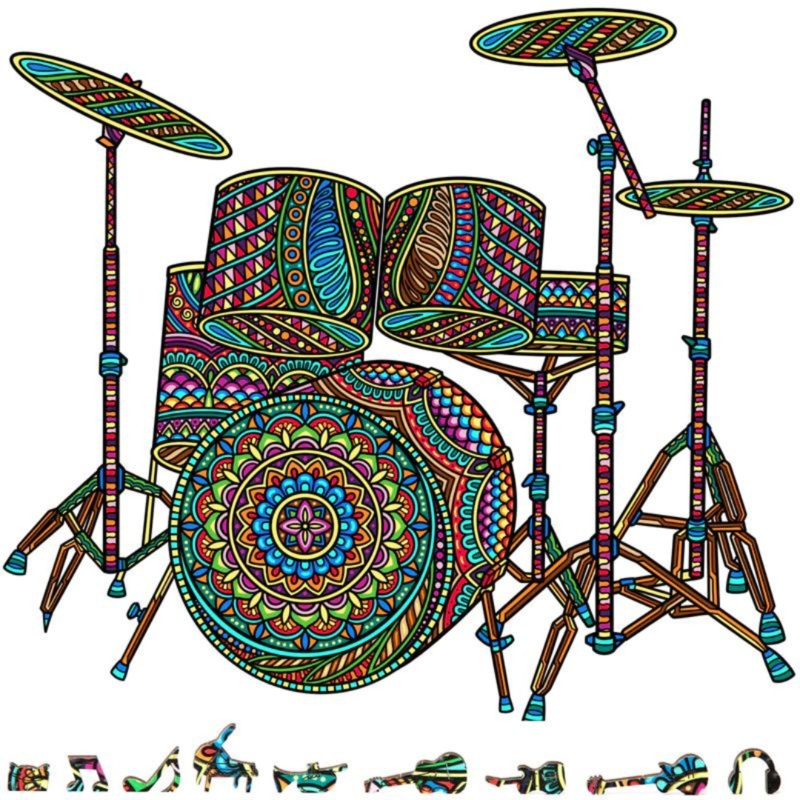 ZenChalet - Drum Set - 200 PC Puzzle