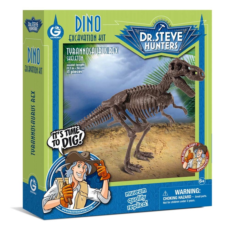 Dr. Steve Hunters GEOWorld Dino Dig Tyrannosaurus Rex Excavation Kit - 13 pieces