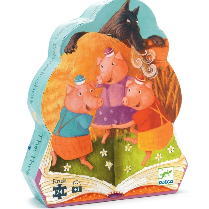 The 3 Little Pigs 24pc Silhouette Jigsaw Puzzle