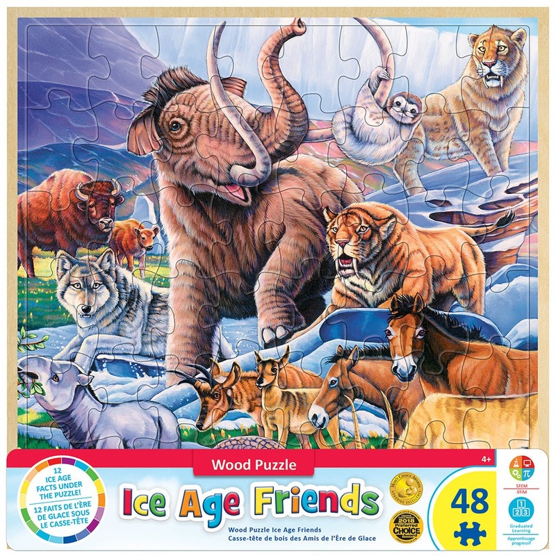 Wood Fun Facts - Ice Age Friends 48 pc Wood Puzzle