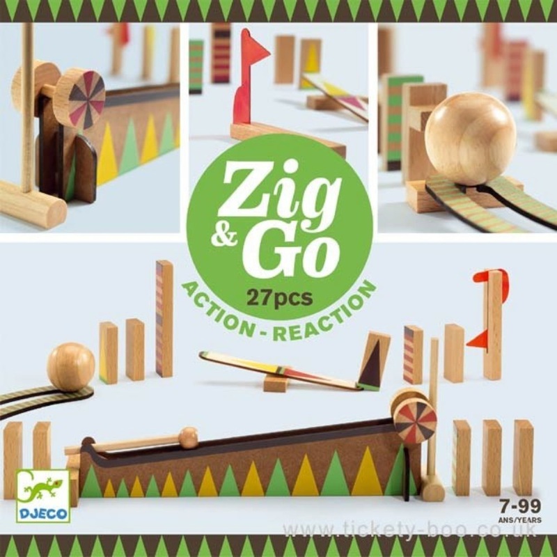 Zig & Go Curve 27 pc Chain Reaction Construction Set