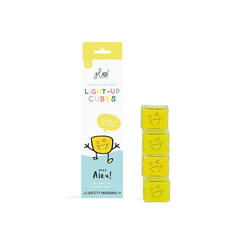 Alex - Glo Pals 4-Pack Yellow Light Up Cubes