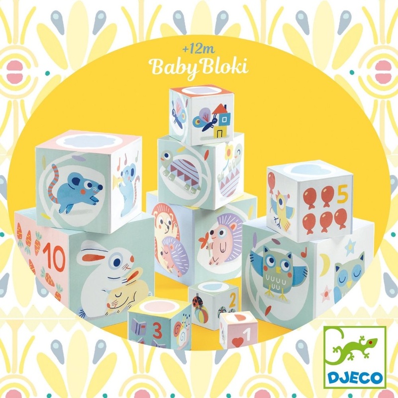 Baby White Baby Bloki Nest & Stack Blocks