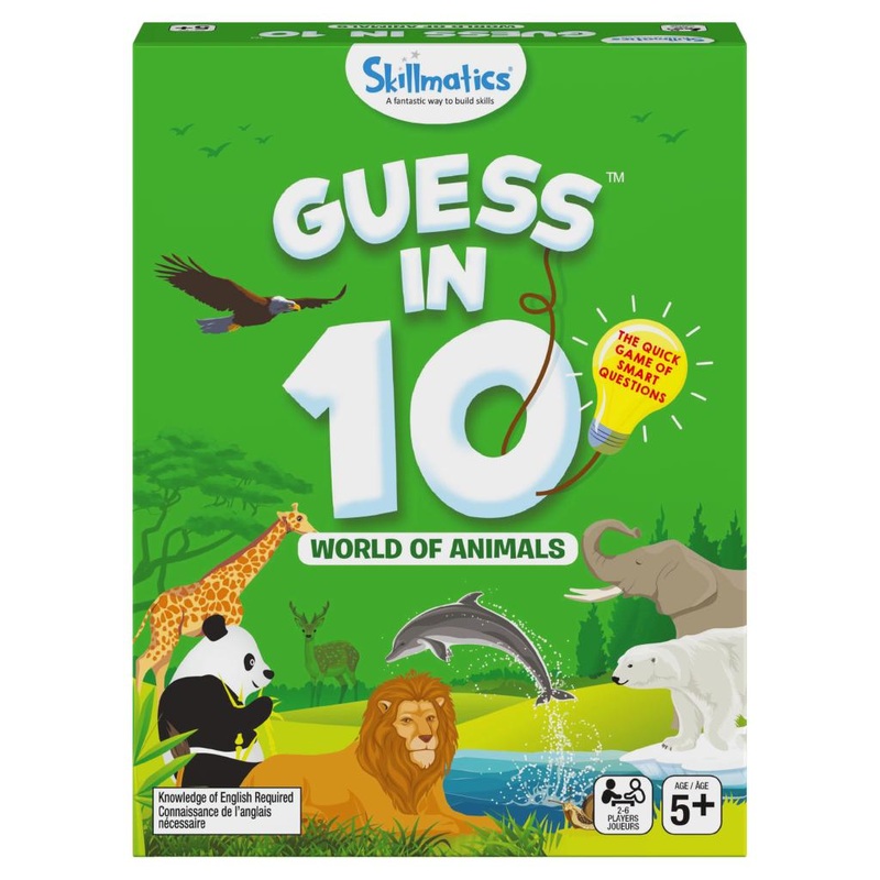 Skillmatics Guess in 10 Educational Board Game - Animals