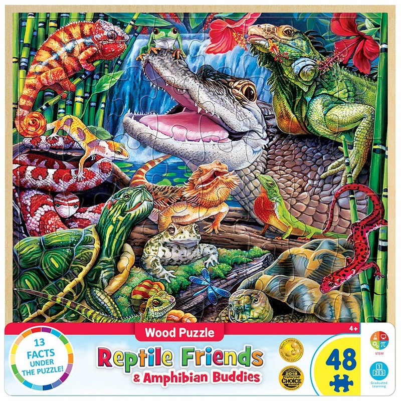 Wood Fun Facts - Reptile Friends 48 pc Puzzle