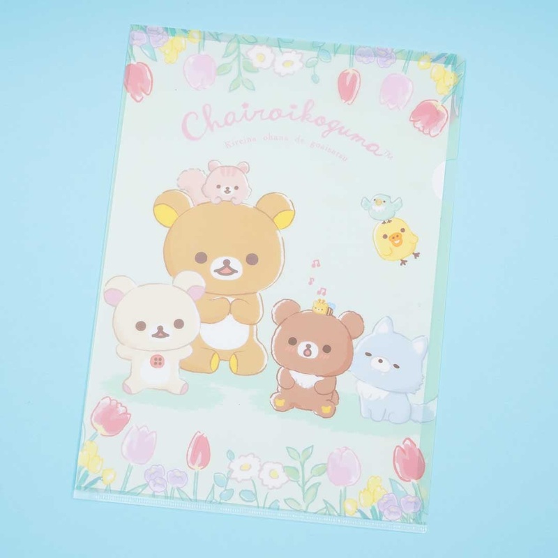 Chairoikoguma & Friends A4 Clear File Folder