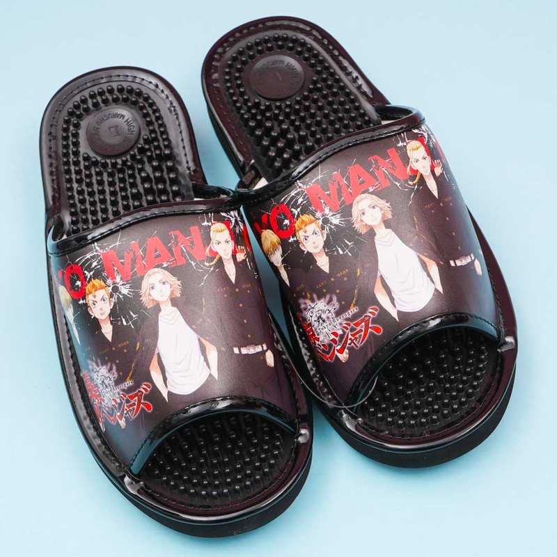 Tokyo Revengers Acupressure Sandals - Black / Large