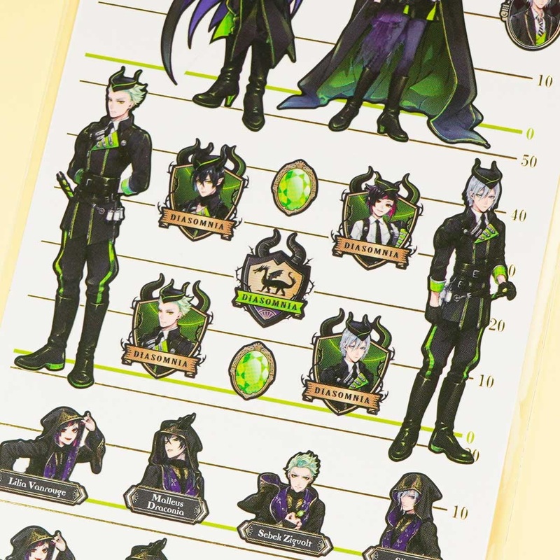 Twisted Wonderland 4 Size Sticker Sheet - Diasomnia