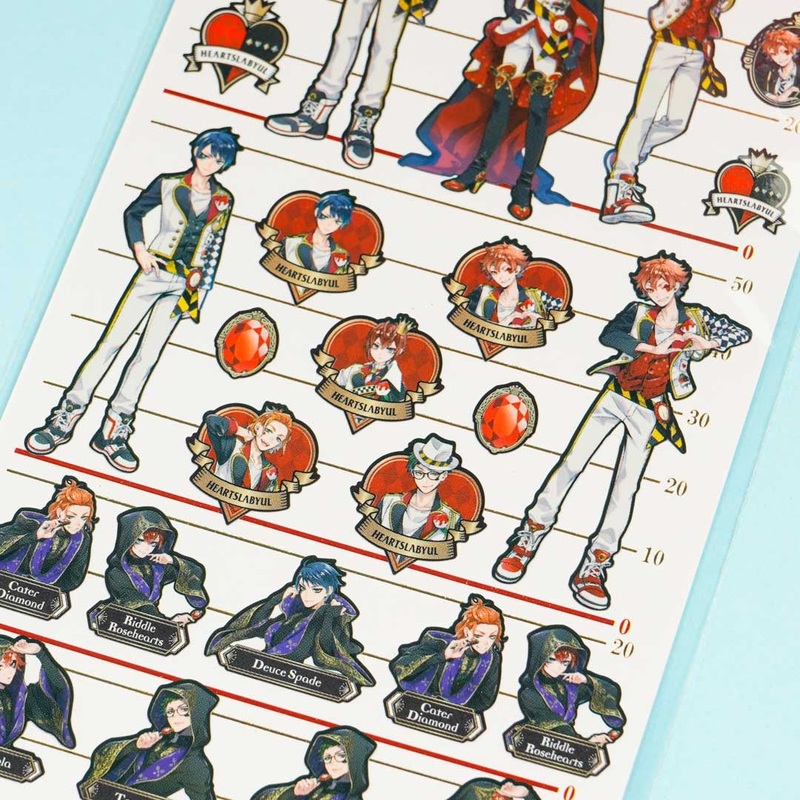 Twisted Wonderland 4 Size Sticker Sheet - Heartslabyul