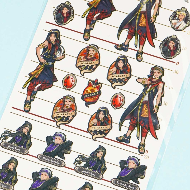 Twisted Wonderland 4 Size Sticker Sheet - Scarabia
