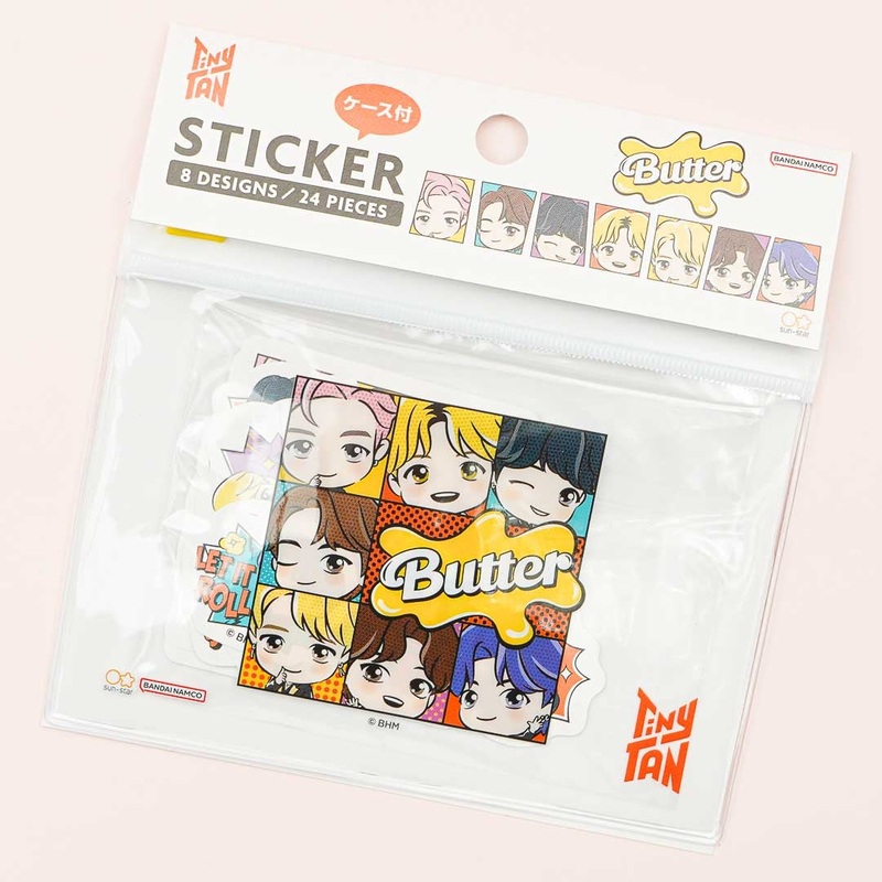 BTS TinyTAN Butter Flake Seals With Case - White
