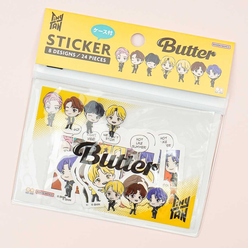 BTS TinyTAN Butter Flake Seals With Case - Yellow