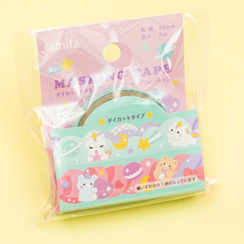 Unicorn Bear Die-Cut Masking Tape