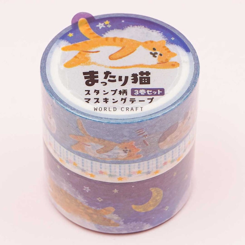 World Craft Night Cat Masking Tape Set